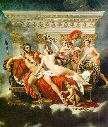 Jacques-Louis  David Mars Disarmed by Venus and the Three Graces oil painting